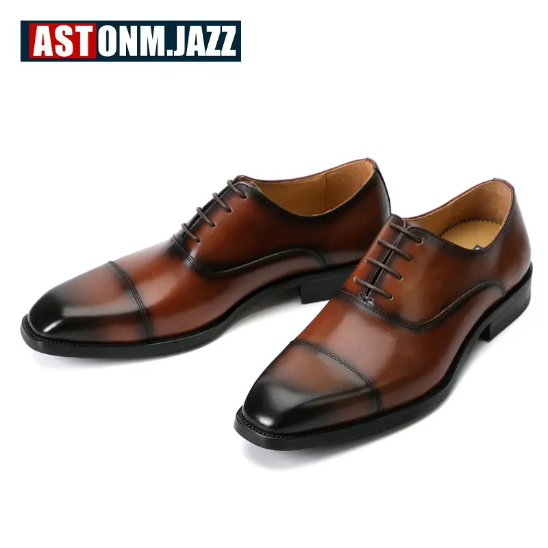 Мужская повседневная обувь мужская Свадебная с перфорацией типа броги из