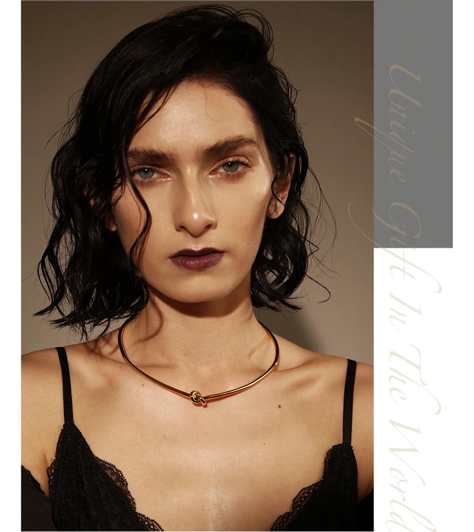 EnFashion, ожерелье-чокер с узлом из веревки, женское ожерелье золотого цвета, s подвески, чокеры, ожерелье, массивное ювелирное изделие, колье P9076