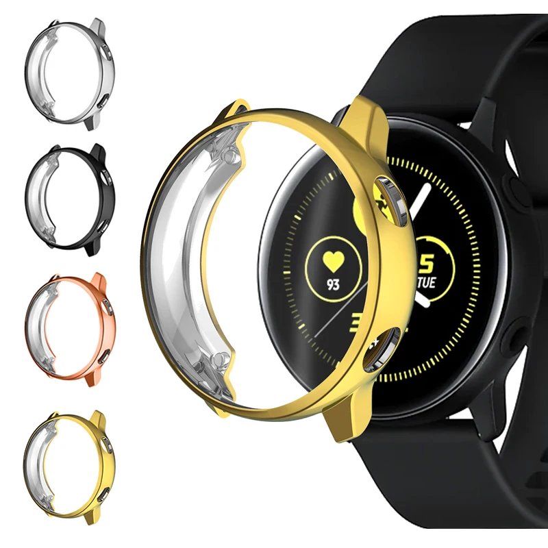 

Electroplate TPU Bumper for Samsung Galaxy Watch Active 2 Smart watch Case for Active2 40mm 44mm Light Thin Cover Accessories