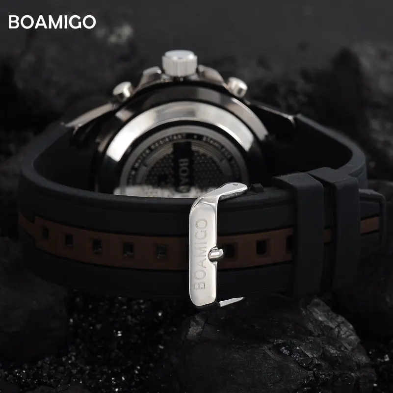 Мужские спортивные часы модные цифровые кварцевые BOAMIGO водонепроницаемые