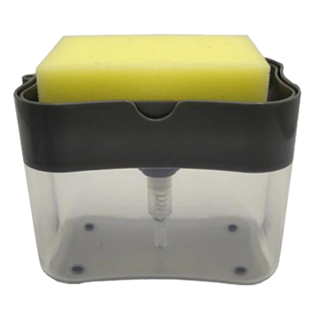 Дозатор мыла для мытья посуды и держатель губки точная дозирующая Удобная