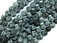 wholesale dull matte beadsnatural snowflake obsidian beads 4mm 6mm 8mm 10mm 12mm round gem stone loose beads1 of 15 strand