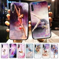gymnastic girl oil painting movement phone case for samsung galaxy a s note 10 7 8 9 20 30 31 40 50 51 70 71 21 s ultra plus