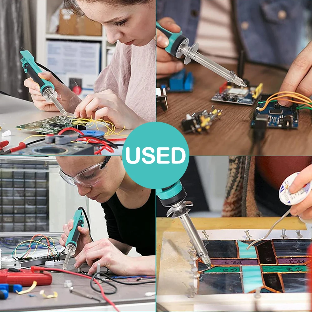 YIHUA 929D-V Tin Sucker Electric Desoldering Iron Solder Pump With Nozzles Through-Hole Desolder | Инструменты