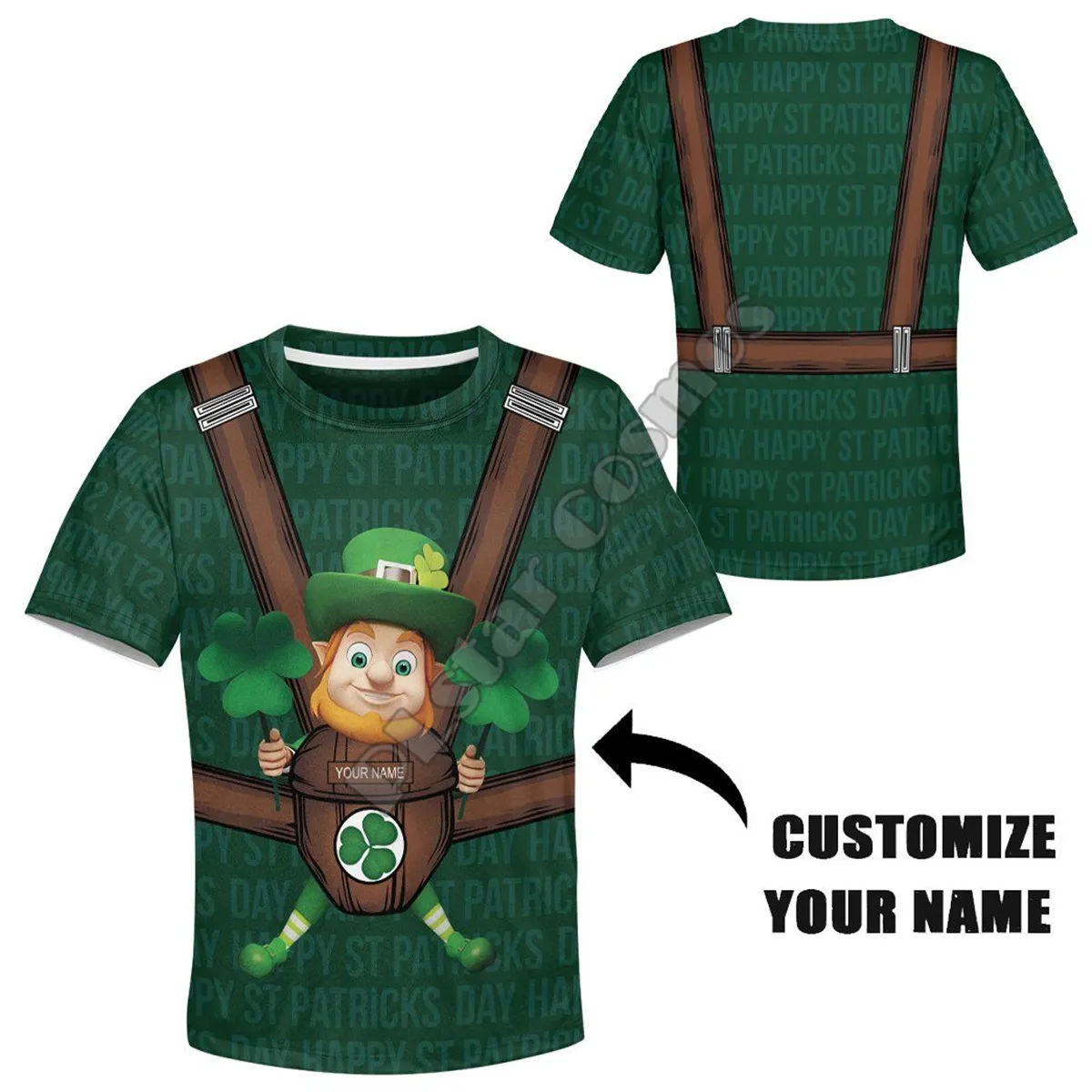 

Kids Set Baby Leprechaun 3d all over printed Hoodies zipper Pullover babyCustomize your name Sweatshirt Tracksuit/family t shirt