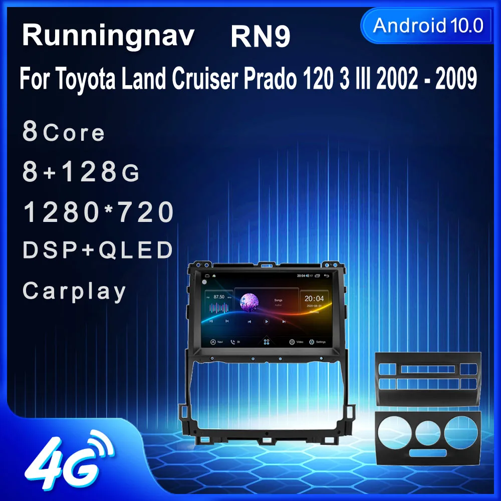 

Android 10,1 для Toyota Land Cruiser Prado 120 3 III 2002 2003 2004 - 2009 мультимедийный стерео автомобильный DVD-плеер навигация GPS радио