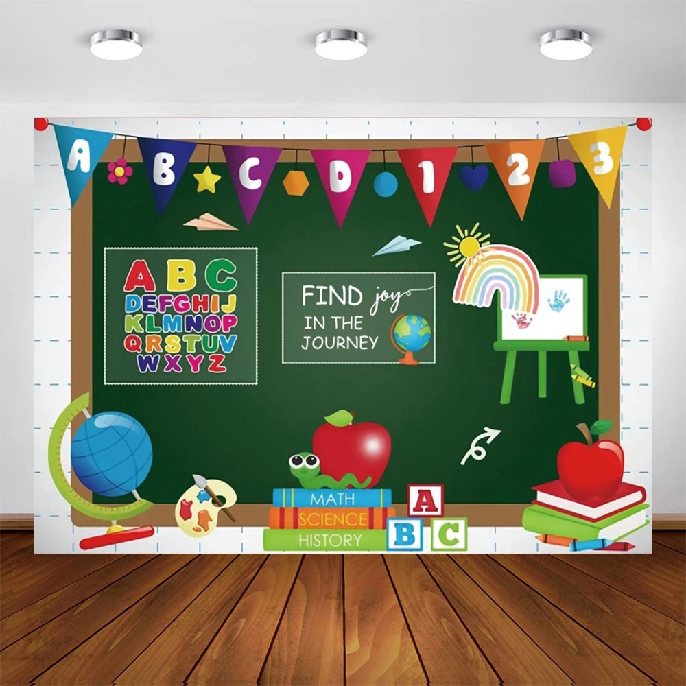 Виниловый фон для детской фотосъемки доска рисования с рисунком из мультфильма