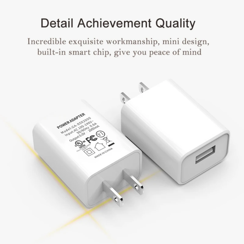 5V 2A USB настенное зарядное устройство с одним портом для дома и путешествий