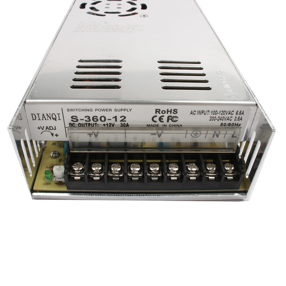 Импульсный источник питания для светодиодной ленты 360 Вт 30 А 220 В/110 в перем. Тока 12