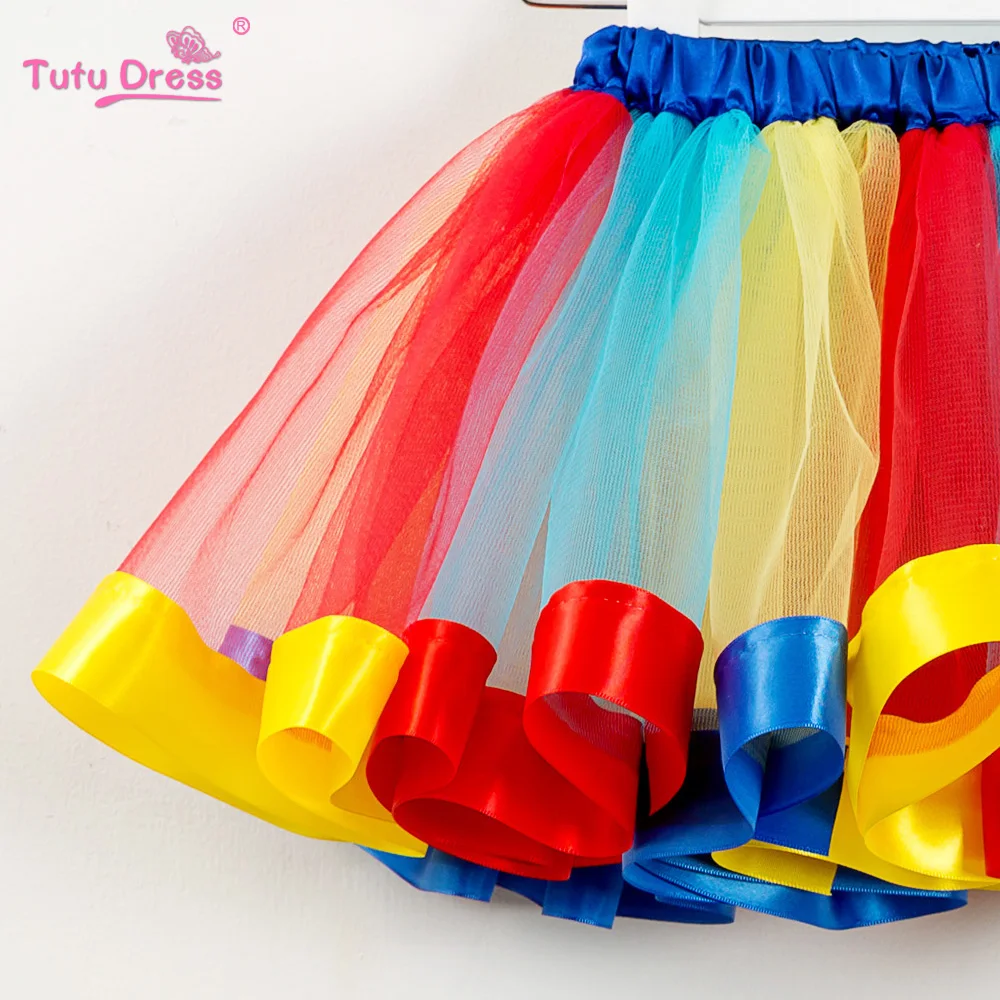 

Fashion Sweet Toddler Kids Baby Girls Clothes Tutu Skirt Outfits Summer Cute Children Tulle Skirt + headband Rainbow Skirt