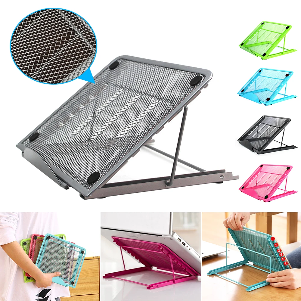 

Laptop Stand Holder for MacBook Notebook Folding Cooling Mesh Bracket Desktop Office Tablet Stand Computer Support For Air Pro