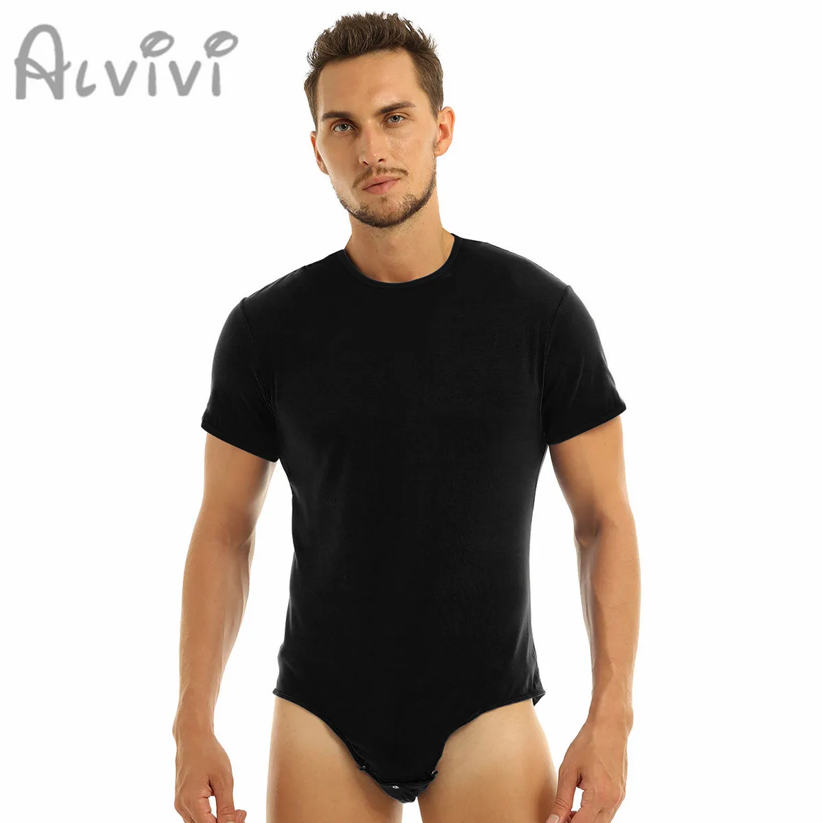 

Комбинезон мужской Alvivi, с коротким рукавом и круглым вырезом