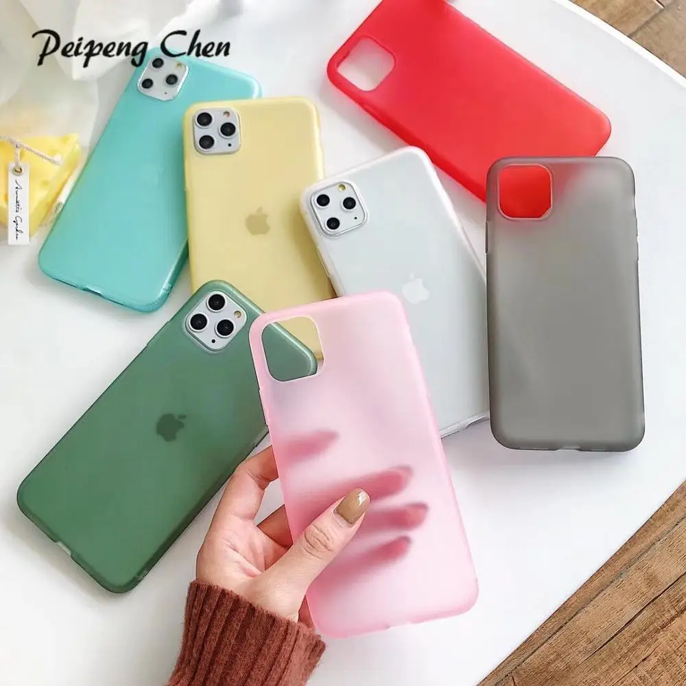 Простой деловой Прозрачный чехол для iPhone 8 7 6 S Plus 11 Pro Max X XS мягкий силиконовый из