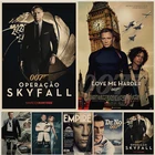 Британский классический шпионский фильм 007 Даниэль Крейг винтажный постер из крафт-бумаги художественная живопись картина для комнаты бара кафе настенное украшение