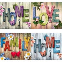 new 5d diy diamond painting home letter diamond embroidery scenery cross stitch full square round drill crafts home decor gift