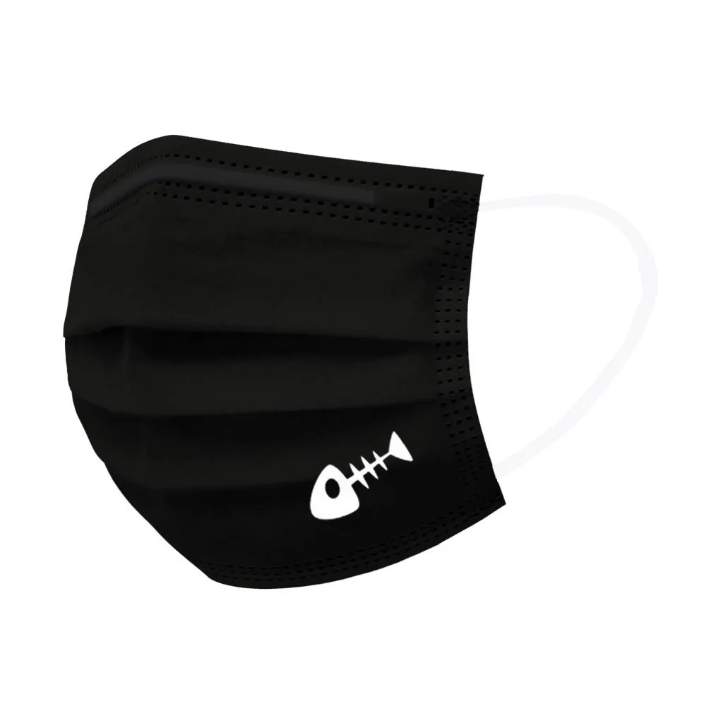 

50PC Black Mask Disposable Face Mask Ear Loop Breathable comfortable Mask