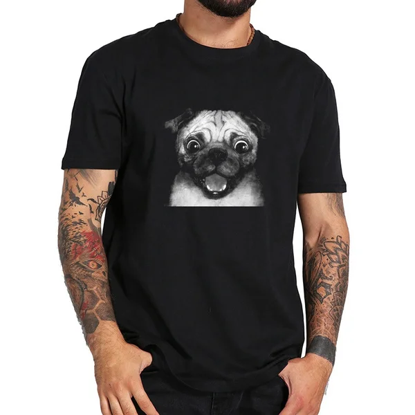 

snuggle pug cotton tshirt Authentic T-Shirt Unisex Fashion T Shirts top tee