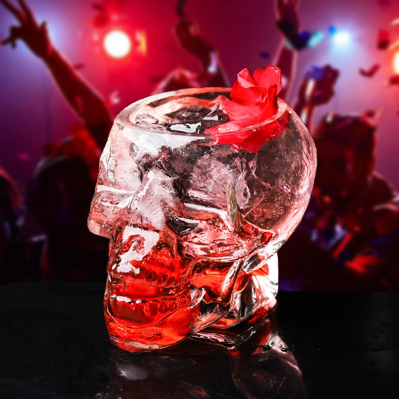 Стеклянный бокал для вина Bones Armor Warrior Skull Готическая кружка посуда напитков чашка