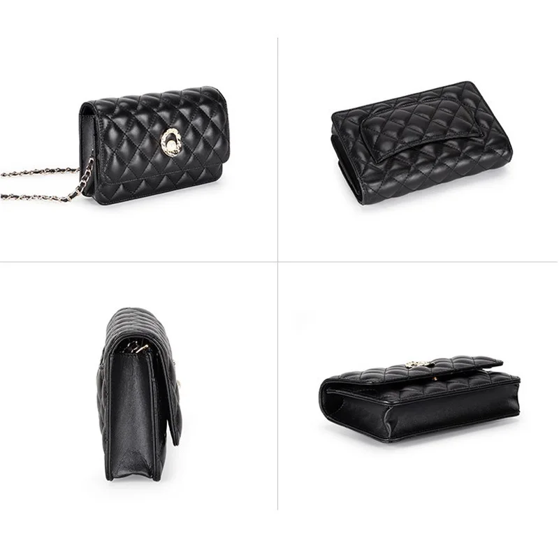 

New Style Women Handbag Messenger Bag Girl Flap Bag Diamond Lattice Woman Handbag Cow Leather Crossbody Bag Lady Clutch Bag