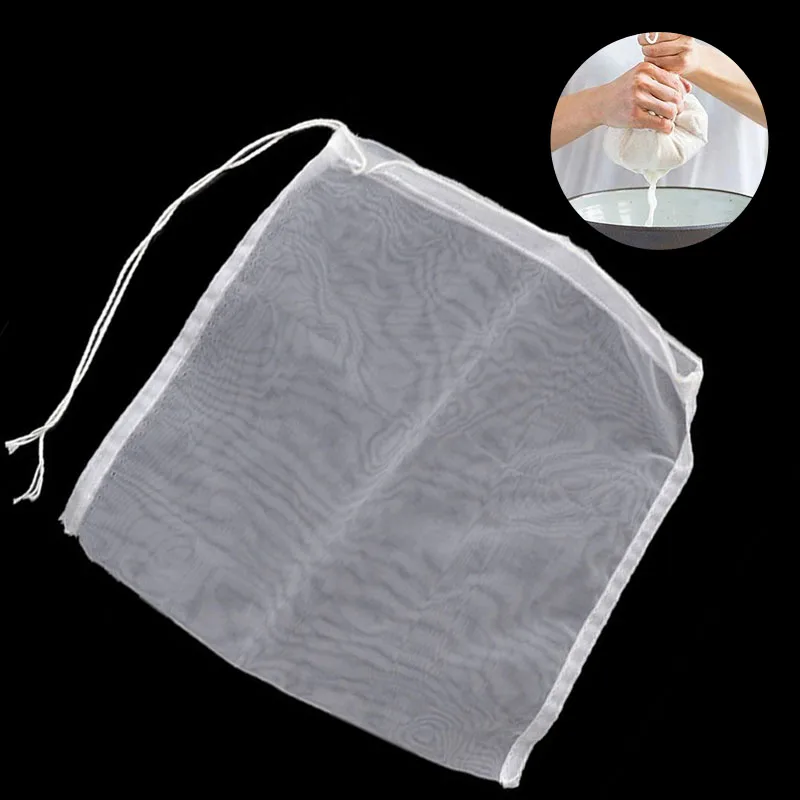 4 Sizes Practical Food Nut Milk Tea Fruit Juice Coffee Wine Nylon Mesh Net Strain Herb Liquid Filter Bag Kitchen Accessories |