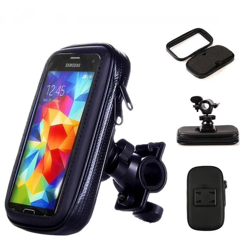 holder telephone support for moto stand bag for iphone x 8 plus se s9 gps bike holder waterproof cover holder for phone free global shipping