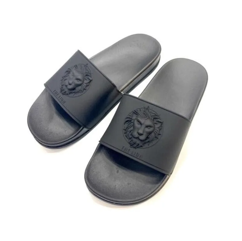 

Men Slippers Summer New Fashion Shoes Men Bottom Lion Slides Men Outdoor Non-slip Europe Rubber Slippers Wild Beach Men Shoes