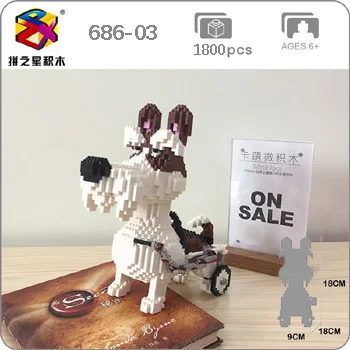 Chester BS Beagle Hound Шнауцер такса овчарка Собака Животное 3D животное 3D модель DIY Алмаз Мини Строительные маленькие блоки кирпичи игрушка без коробки - Цвет: Chester