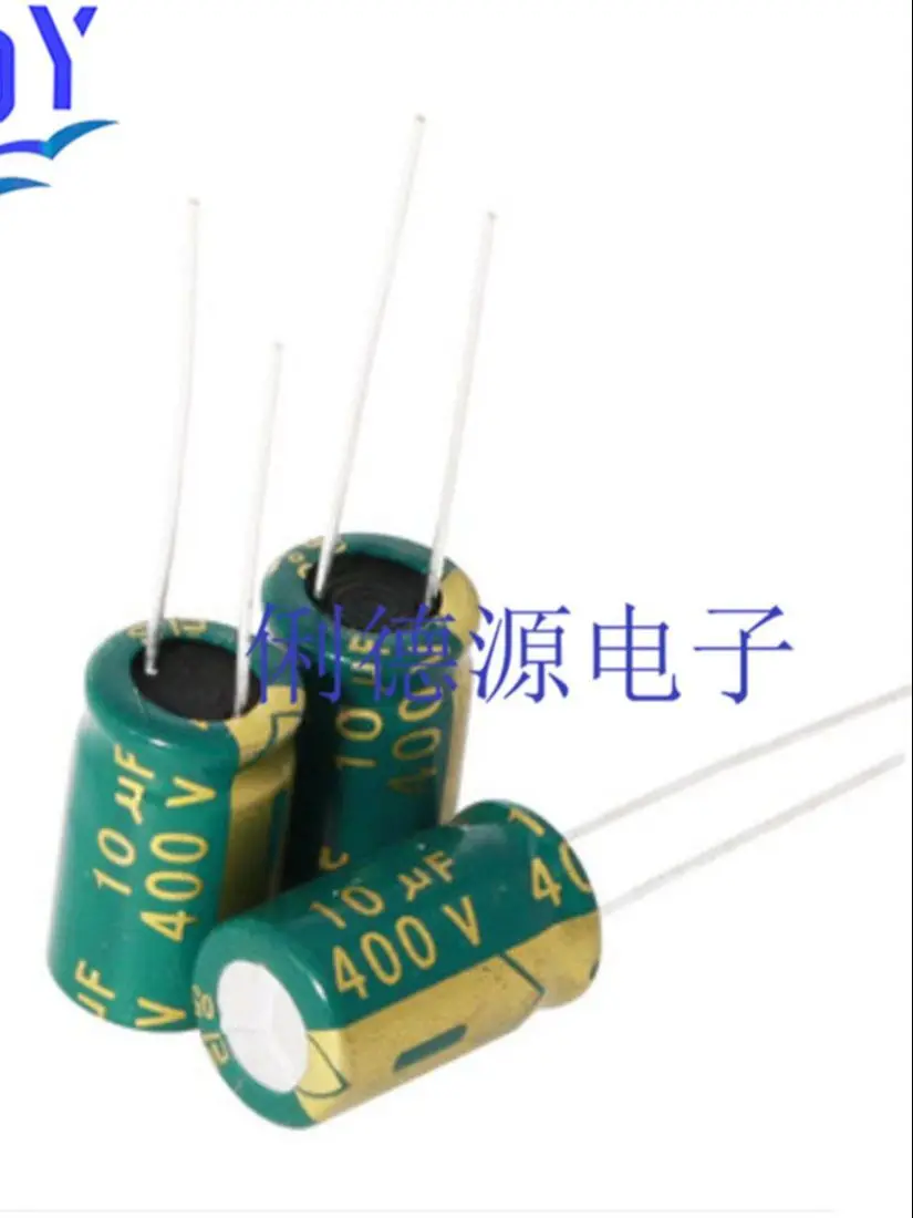 Condensador electrolítico de 10 piezas, alta frecuencia, baja resistencia a 400 v, 3,3 UF, 4,7 y 6,8, 8,2 UF 8x12