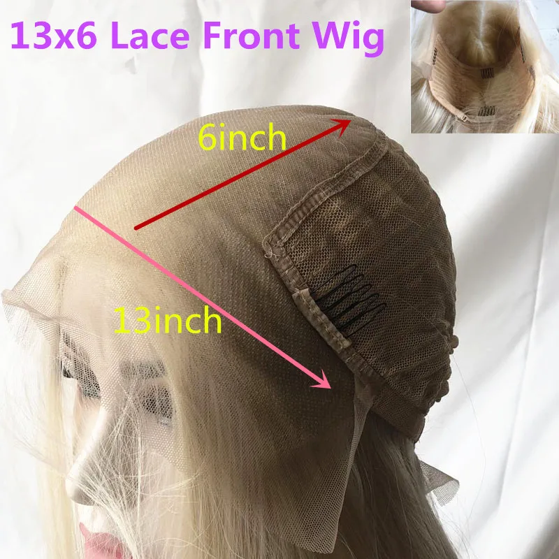 

Full Lace Human Hair Wig Ombre Blonde with Brown Roots Brazilian Remy Hair Frontal Wigs for Women Preplucked Hairline 150% Qearl