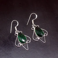 gemstonefactory big promotion 925 silver dazzling shiny green topaz women ladies gifts dangle drop earrings 20212130