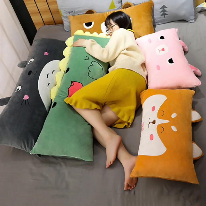 Милая плюшевая подушка кошка кролик динозавр кукла мягкая наполненная в форме