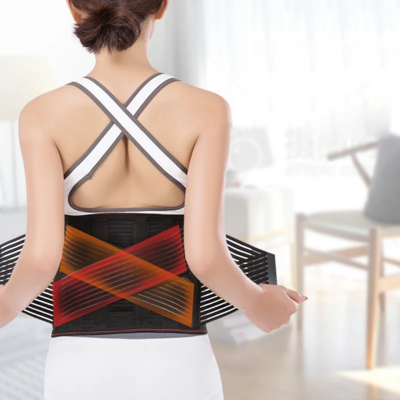 

Men Women Magnetic Self-heating Waist Brace Steel Bone Bar Waist Belt Lumbar Support Back Brace Belt