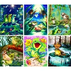 5D сделай сам, мультяшное животное, лягушка, алмазная живопись, полная вышивка, круглаяквадратная вышивка крестиком, мозаика, домашний декор, наклейка, подарок