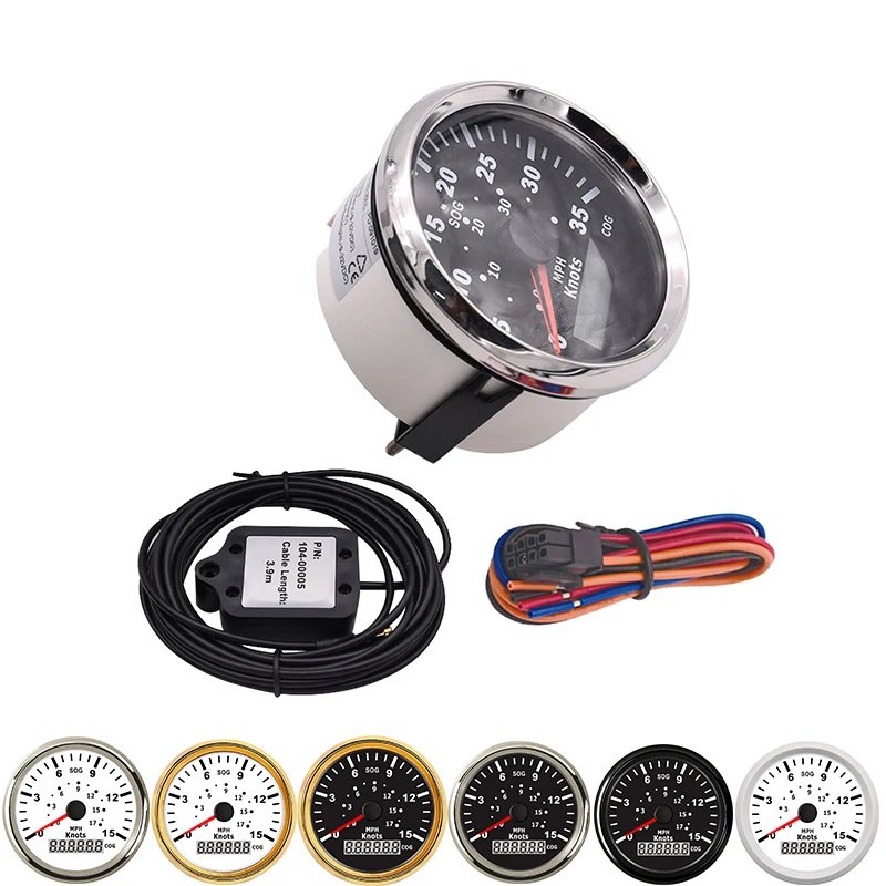 Морской GPS датчик скорости автомобильный измеритель 85 мм 9 32 В с красной