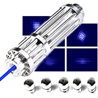 Высокомощный Синий Лазерный фонарь 10000 нм, фокусируемая лазерная указка, ручка-фокус, Регулируемый горящий Лазерный фонарь