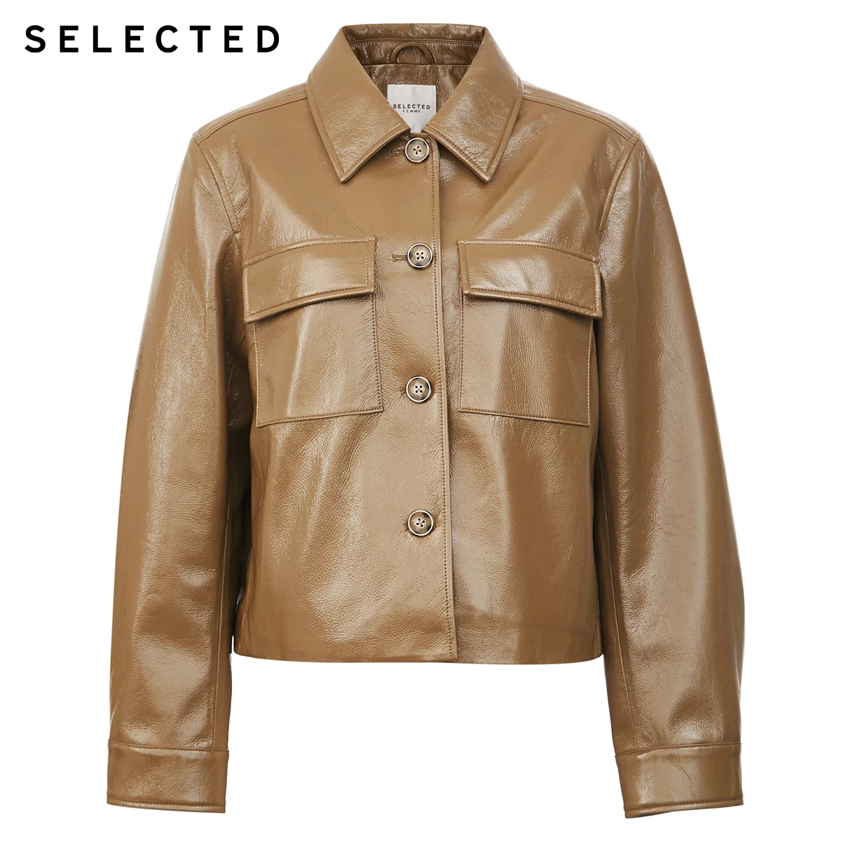 

SELECTED New Style Women's Pure Color Fashion Coat with Several Pockets S|4203P3001