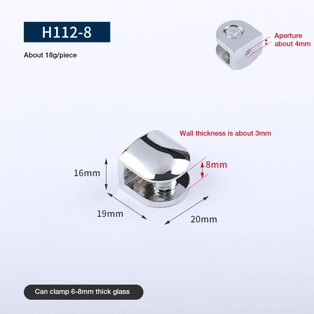 12 шт./лот Регулируемые Стеклянные Кронштейны из цинкового сплава стеклянный