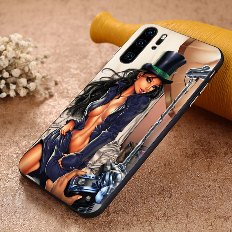 Сексуальная девушка с героями мультфильмов для huawei Y6 Y7 Y9 Prime 2019 mate 10 20 Pro Nova2 3 4 Lite Nova