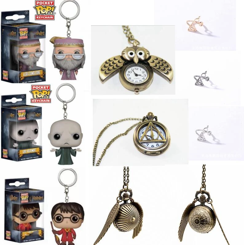 Новые модные часы компактные портативные Harri Potter бронзовые с цепочкой|Игровые