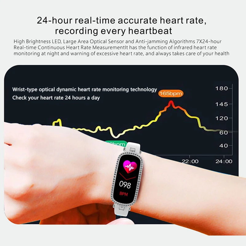 Женский умный Браслет умные часы для женщин фитнес трекер пульсометр кровяное