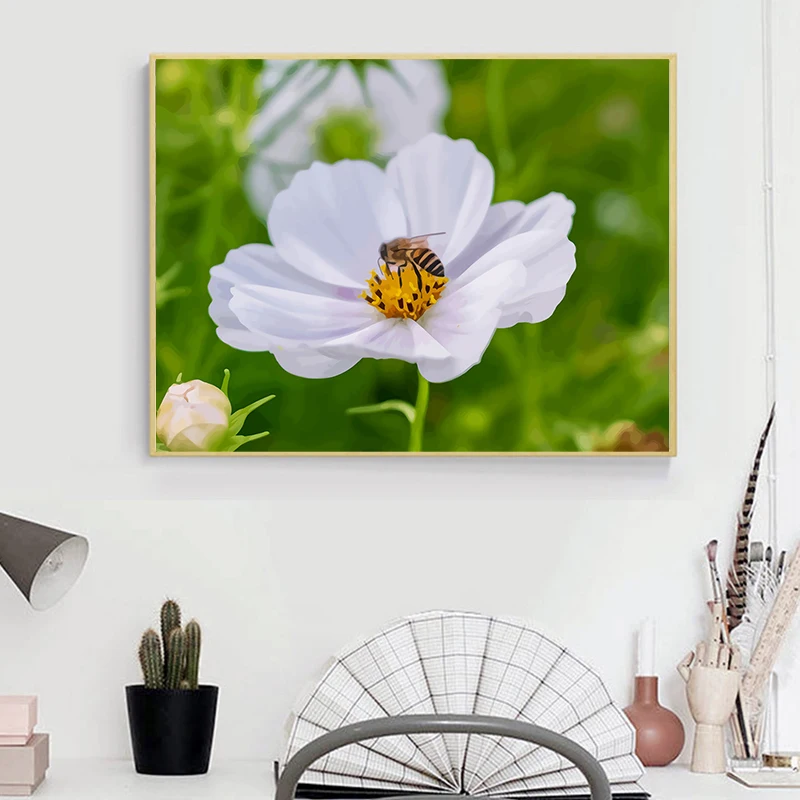 Рамка пчела цветок картины маслом &quotсделай сам&quot по номерам набор Современная