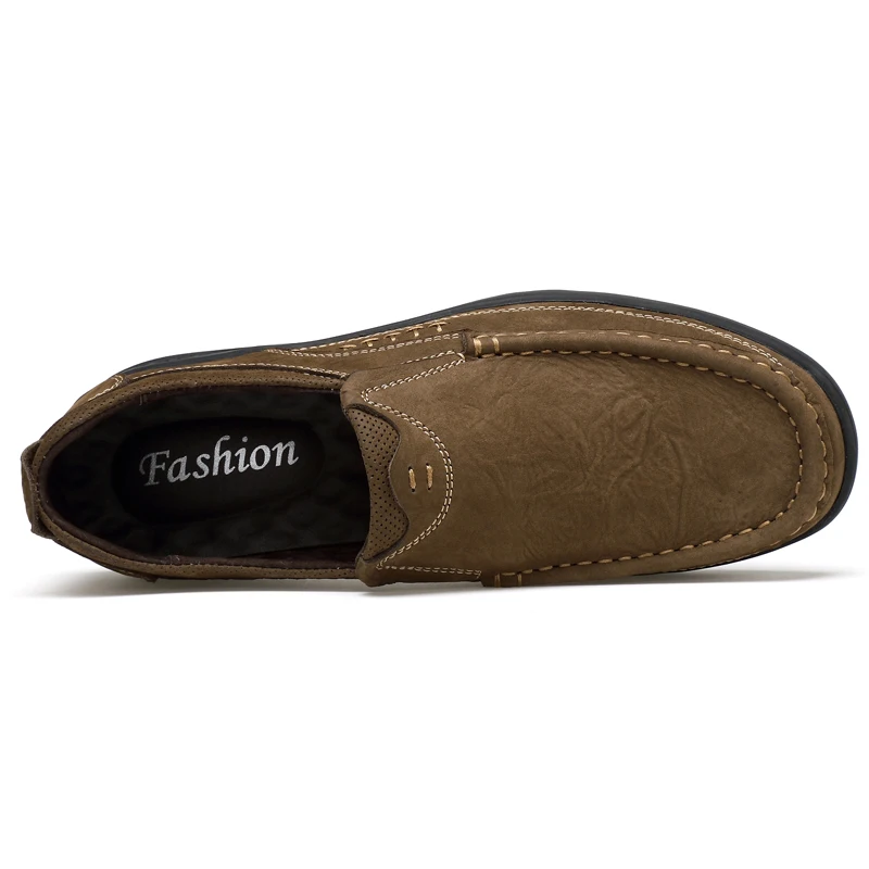 Men Shoes Genuine Leather Casual Driving Anti Slippery Flats | Обувь