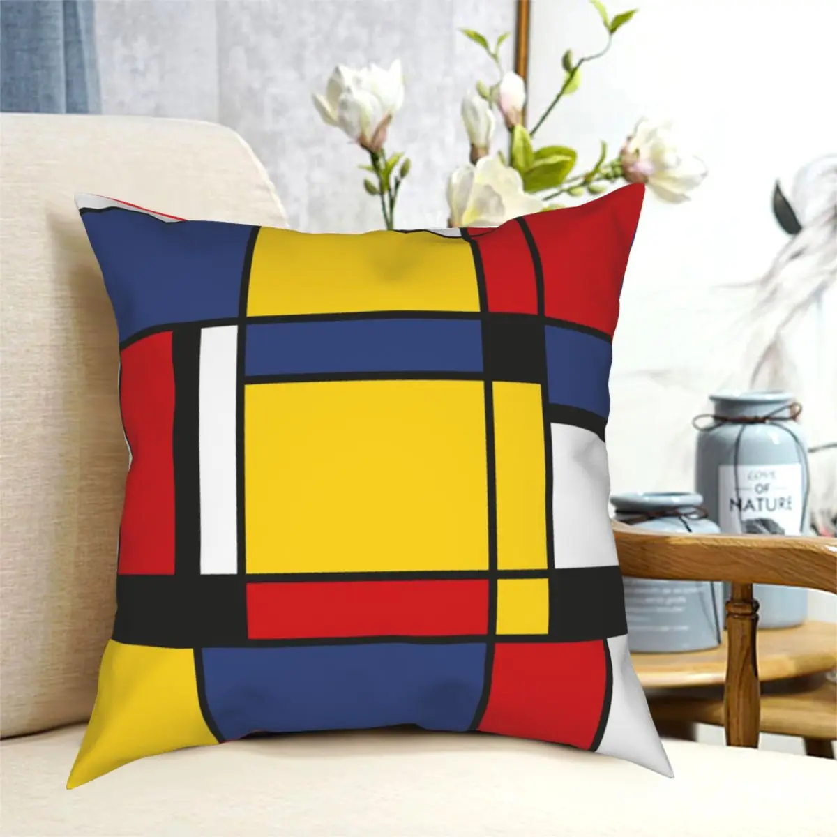 

Чехол для подушки Tribute To Mondrian с геометрическим рисунком тканевый чехол для подушки декоративный чехол для подушки с абстрактным рисунком че...