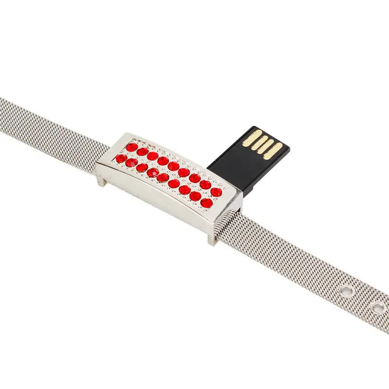Usb флеш-накопитель 128 ГБ, USB флеш-накопитель 32 ГБ, металлическая Флешка 16 ГБ, синие браслеты 2,0, u-образная Флешка 64 ГБ, ювелирный браслет, флешка 8 Гб