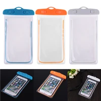 summer luminous waterproof pouch with luminous underwater pouch phone case for iphone 6 6s 7 practical dirtproof swimming bags