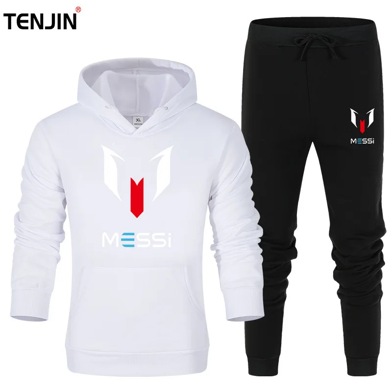 

Two-piece high fashion printing plus velvet suit men's casual wear jogging sportswear European and American men