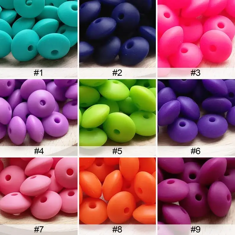 Coffee Saucer Beads Silicone 12mm Bulk BPA free Baby Pacifier teethers | Мать и ребенок