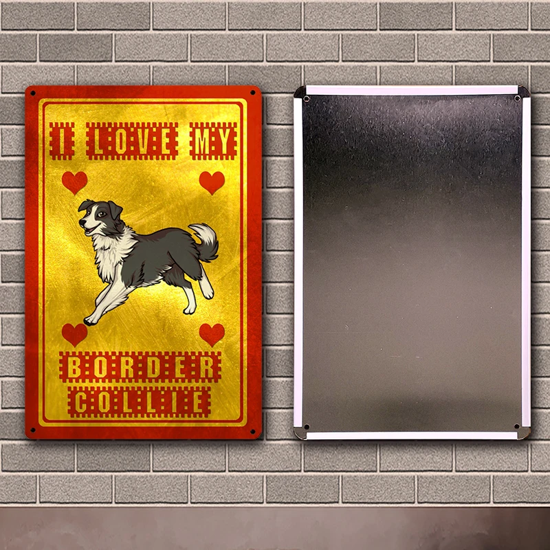 [Kelly66] Pet I Love My Dogs Бретань самоид Хаски немецкий овчаг металлический знак домашний
