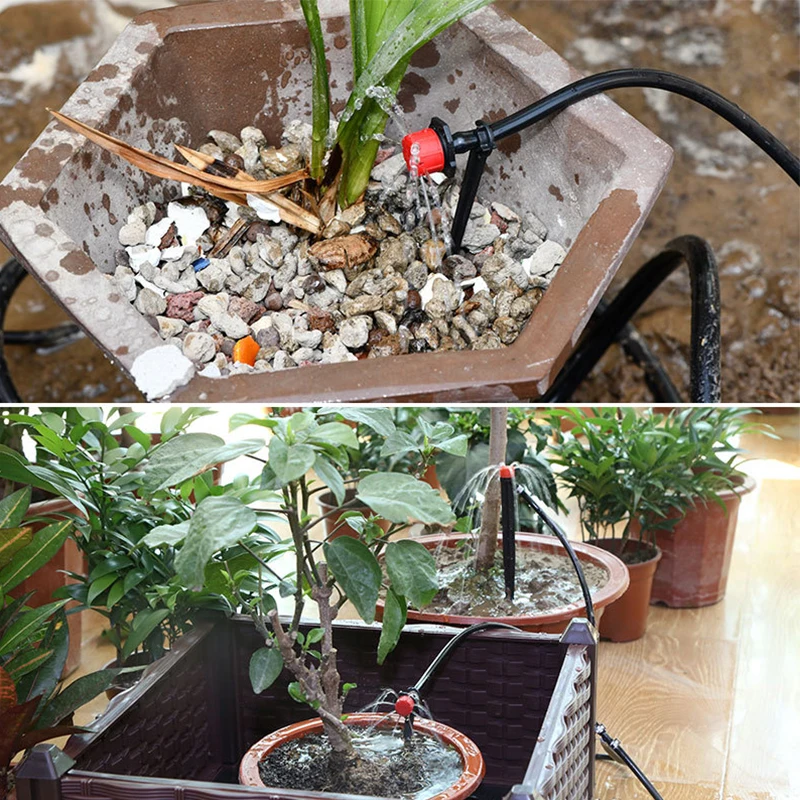 

5m-50m DIY Drip Irrigation System Automatic Irrigation System Kit Garden Hose With Adjustable Drip Head Mini Drip Water Kit