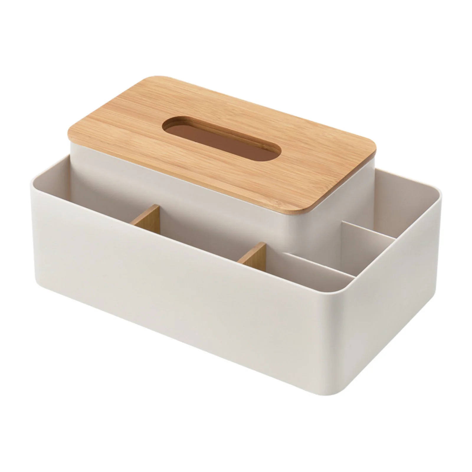 

Multifunctional Tissue Box Rectangular Desk Storage Box Stationery Holder for Home Office Car Restaurant DFDS889